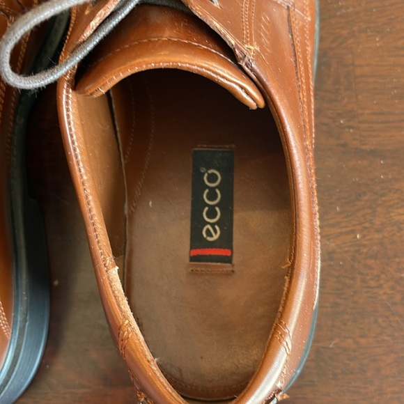 Ecco Oxford Brown Leather Mens Size 9 US 43 EUR shock point - Picture 6 of 8